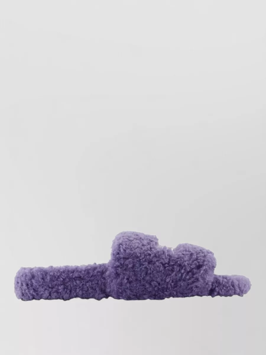 Balenciaga faux fur slippers