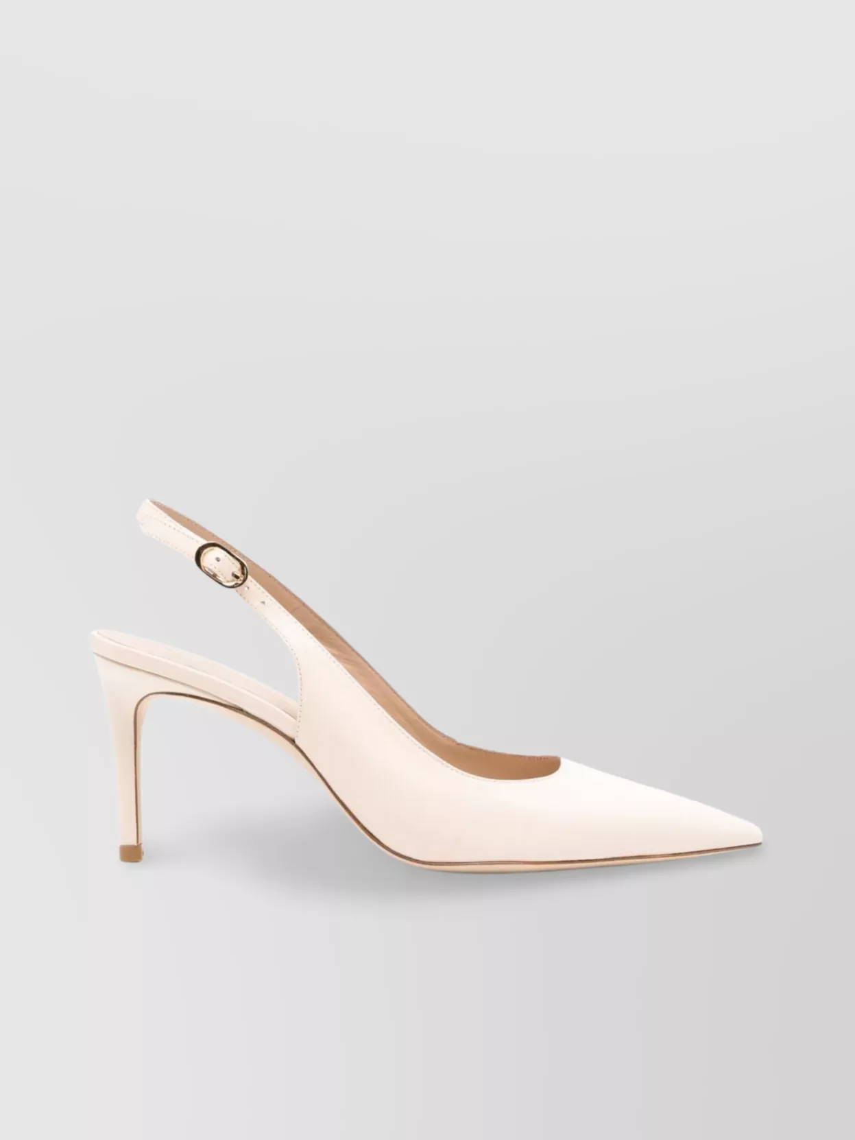 Stuart Weitzman Leather Pointed Toe Slingback Pumps