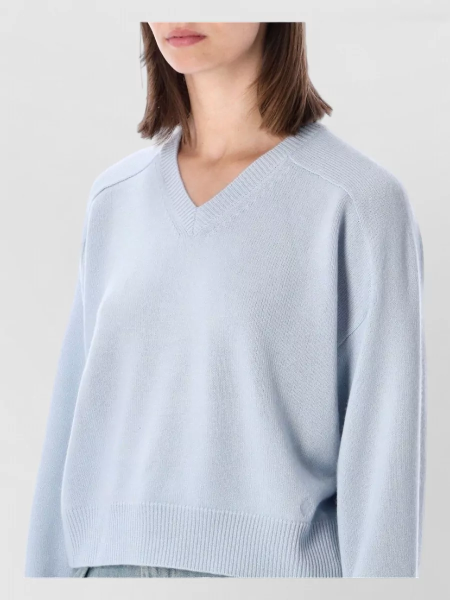Loulou Studio Cashmere Ribbed V-Neck Sweater