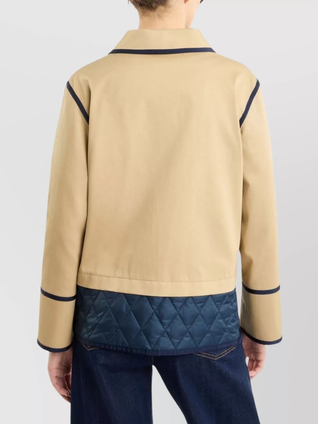 Fay Stretch Gabardine Caban Jacket