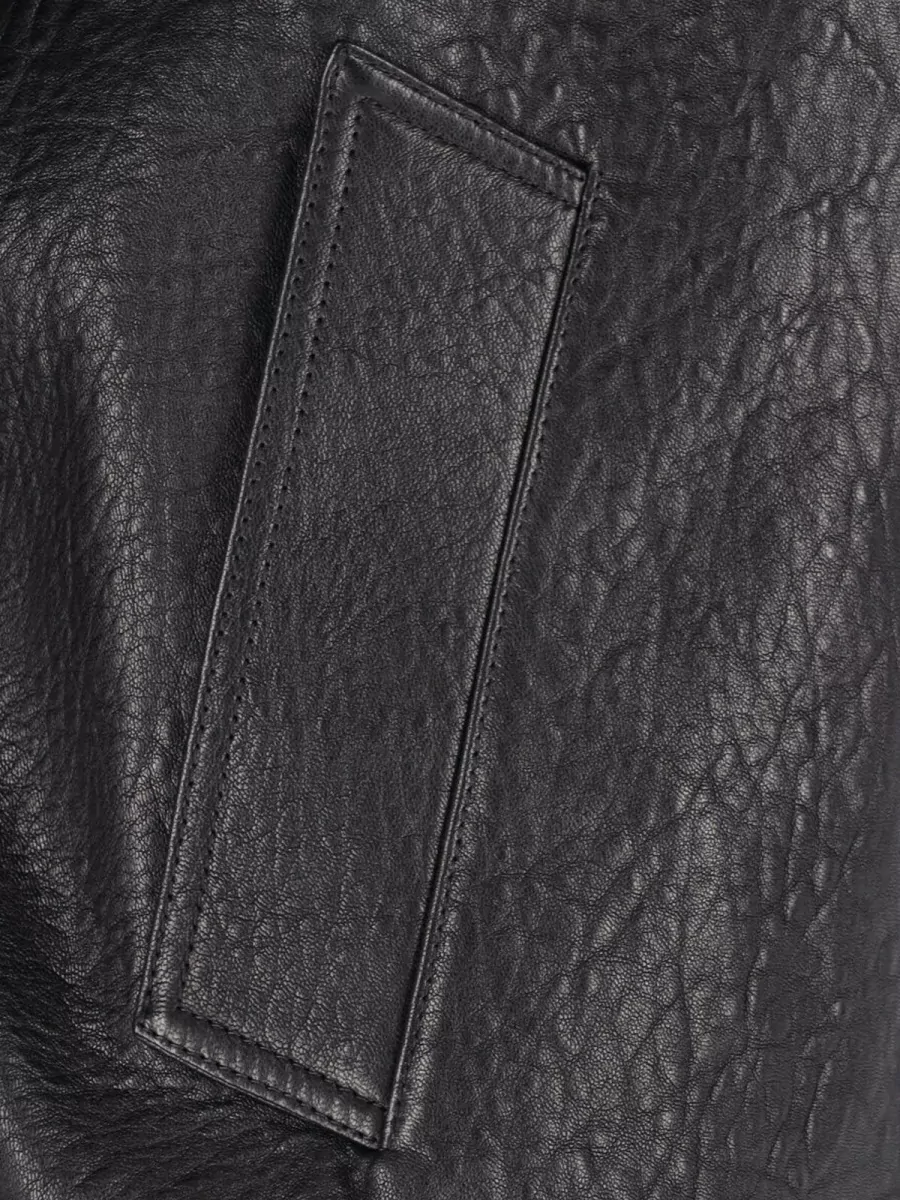 Saint Laurent Lamb Leather High-Neck Oversized Leather Coat