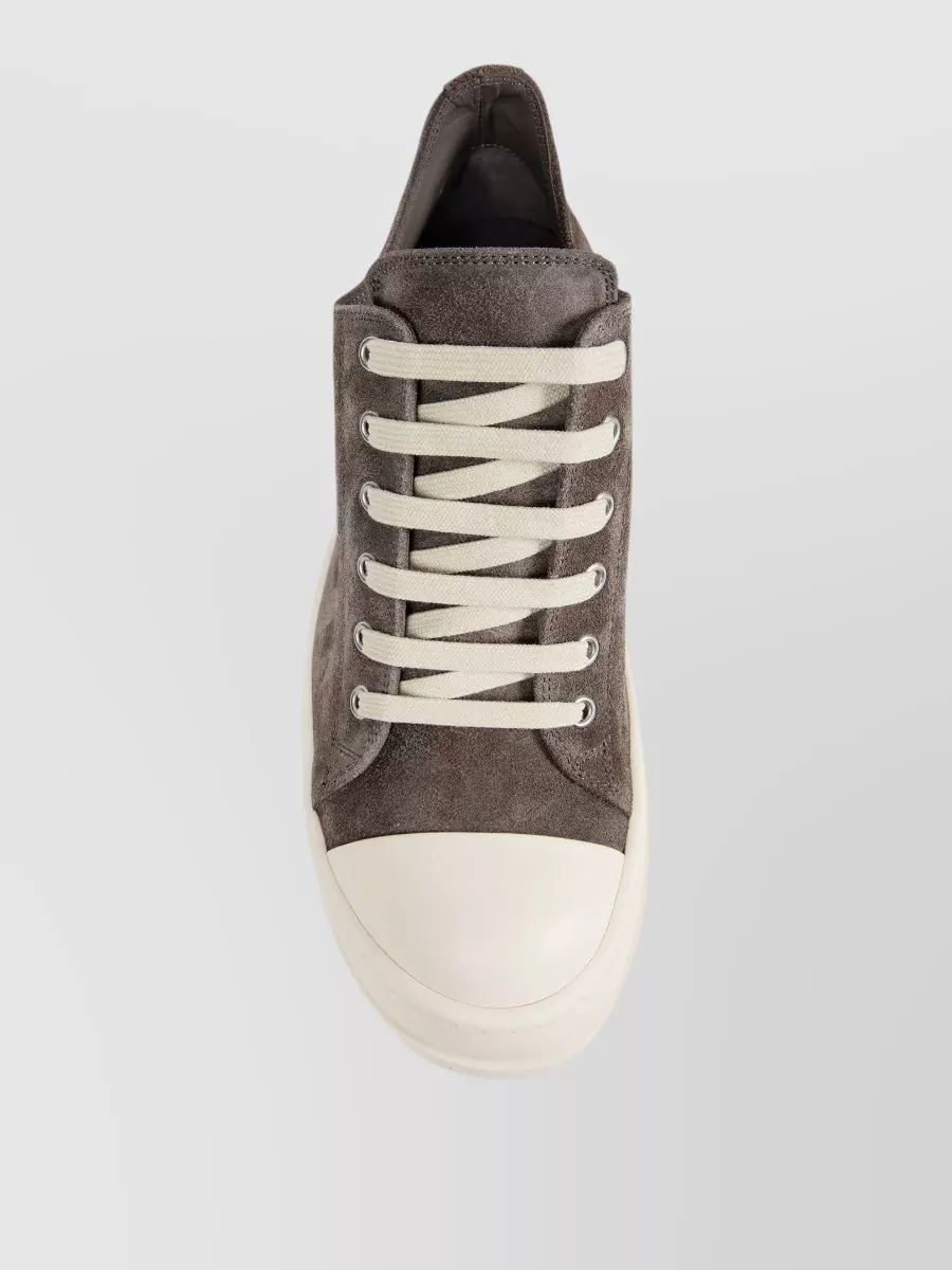 Rick Owens Leather Low-Top Sneakers