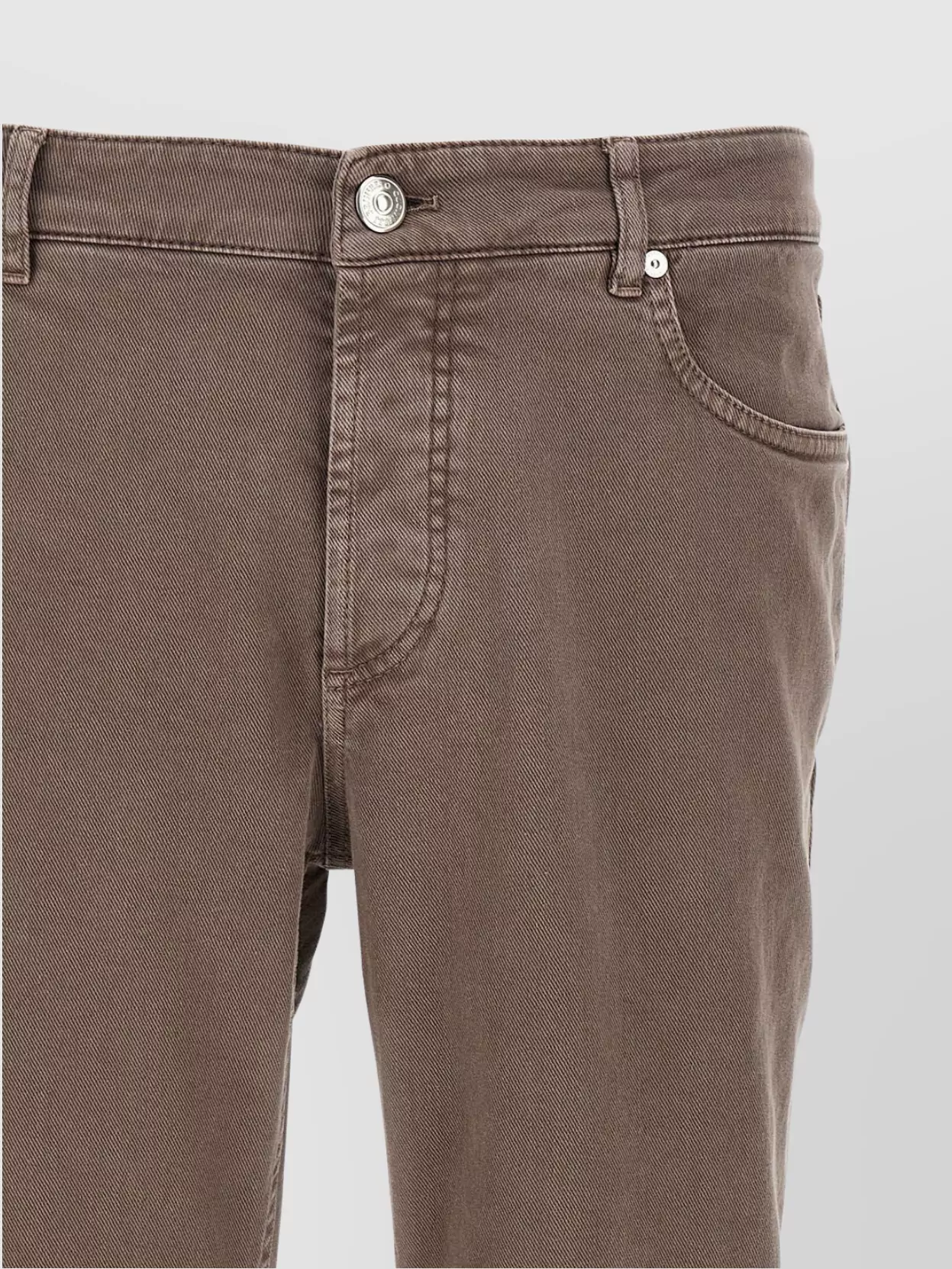 Brunello Cucinelli Denim Trousers Cuffed Belt Loops