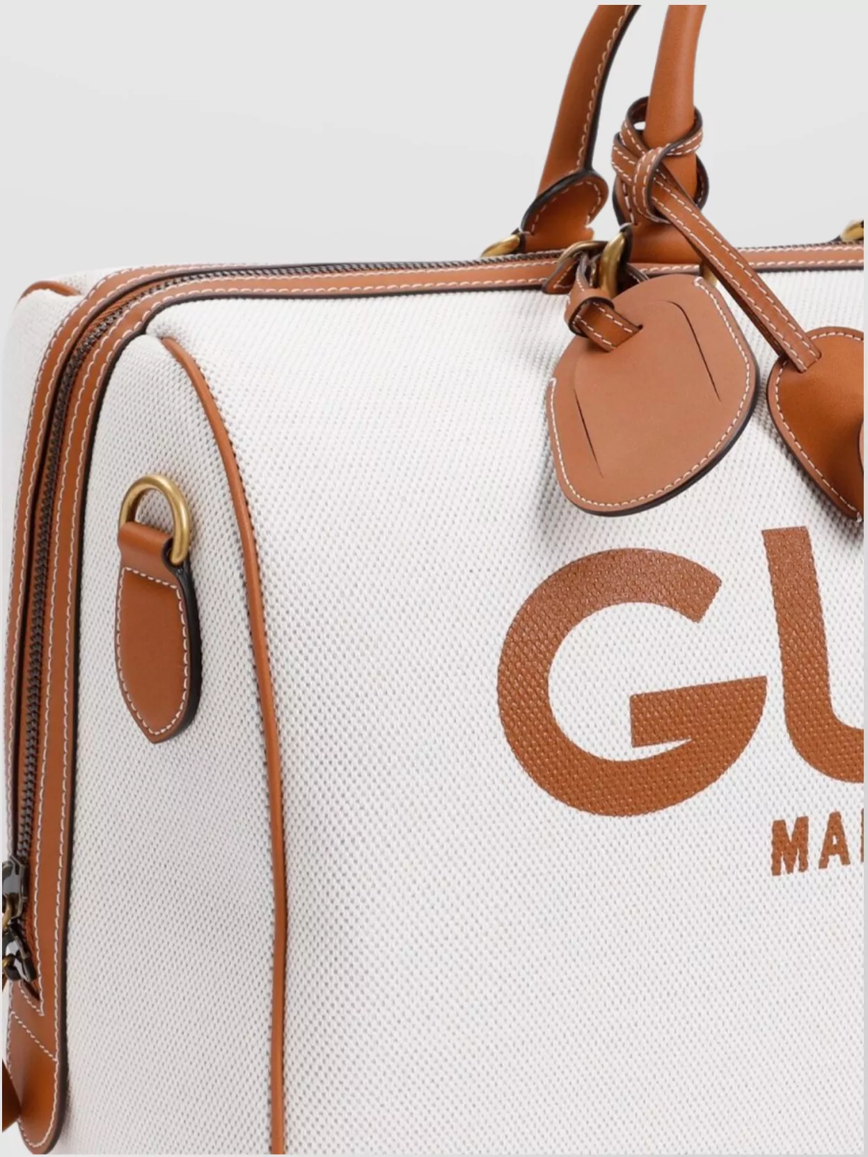 Gucci Gucci Duffle Logo Canvas Handbag