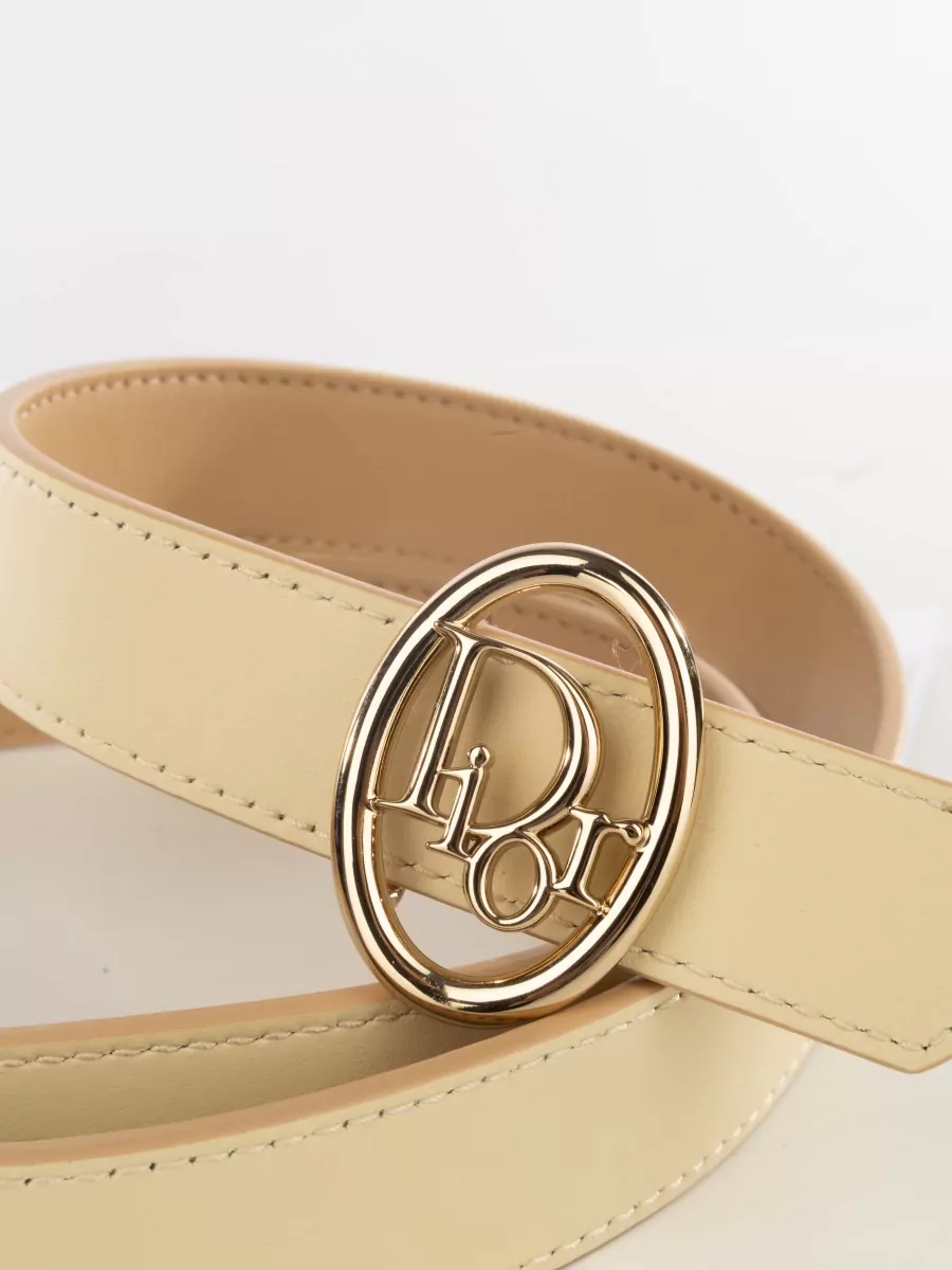 Dior Leather Belt In Nude