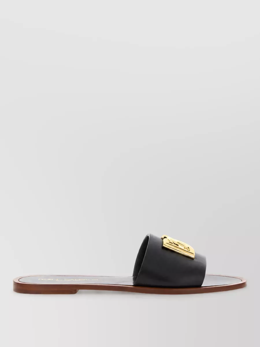 Dolce&Gabbana Leather Slide Sandals