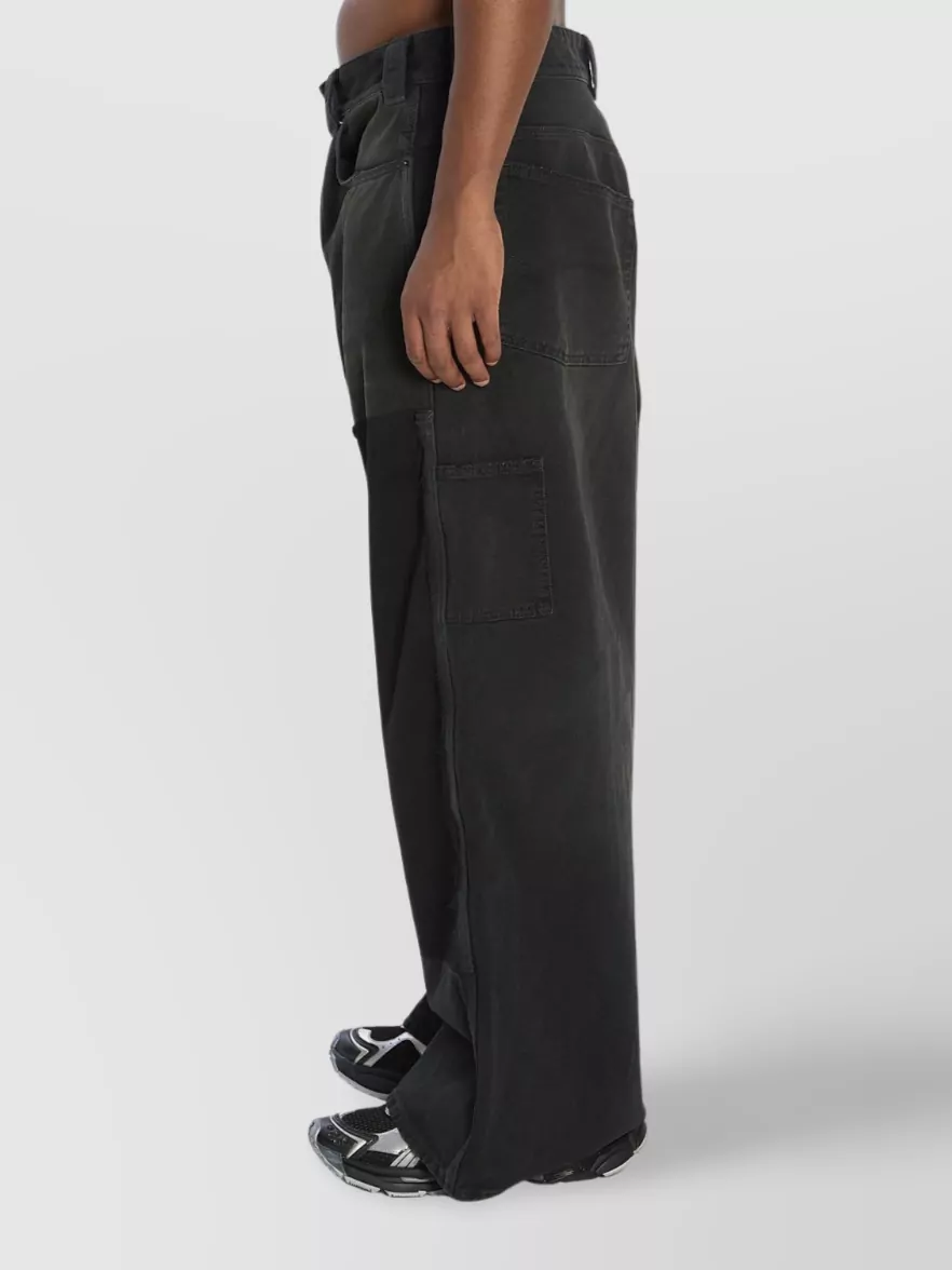 Balenciaga Baggy Distressed Denim Trousers