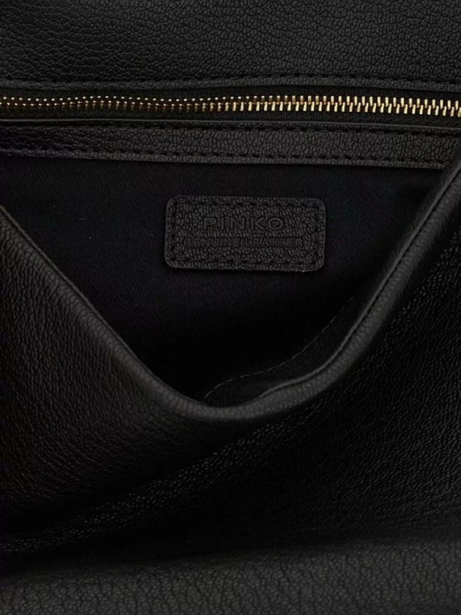 Pinko Love Bag Click Leather Clutch Bag