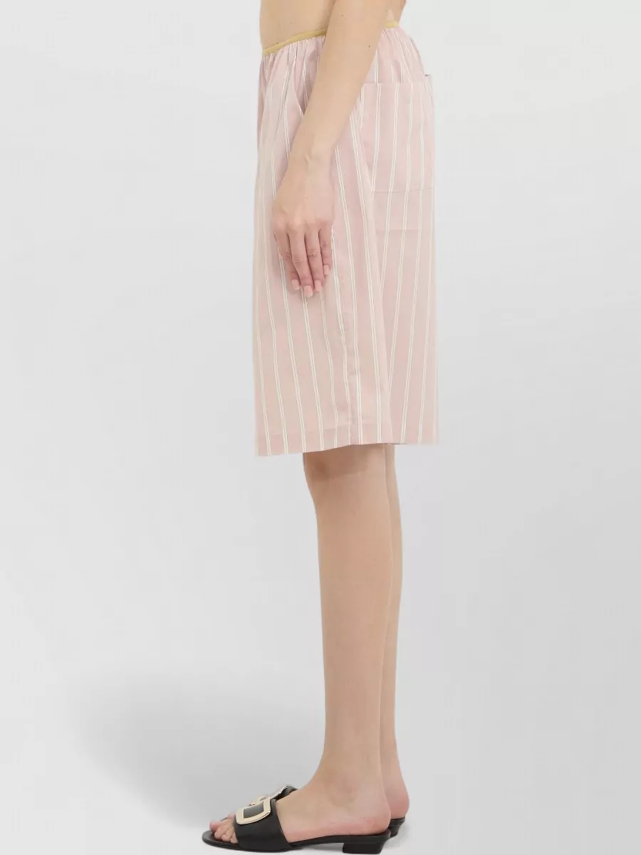 The Frankie Shop Striped Knee-Length Bermuda Shorts