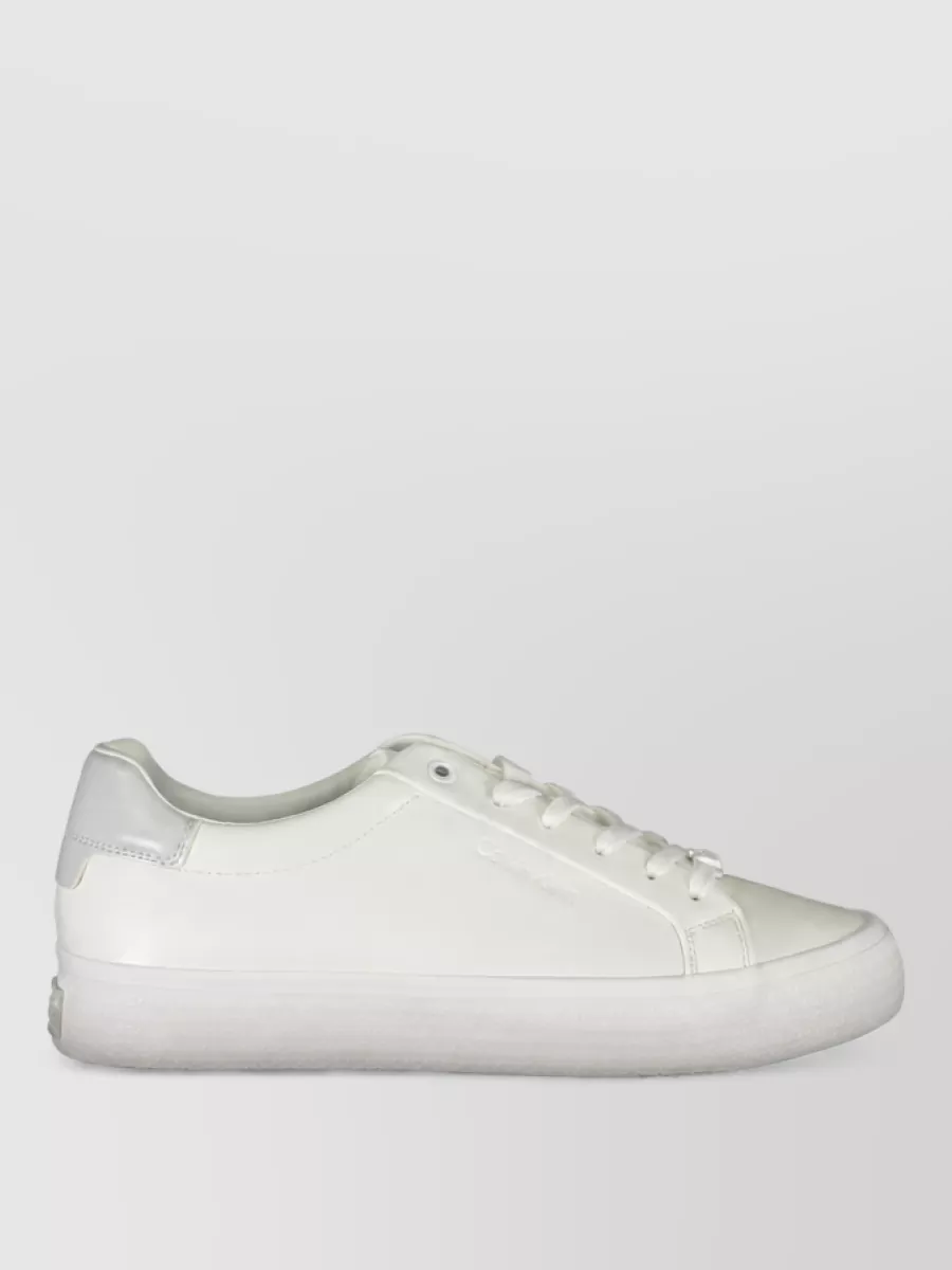 Calvin Klein Leather Lace-Up Sneakers