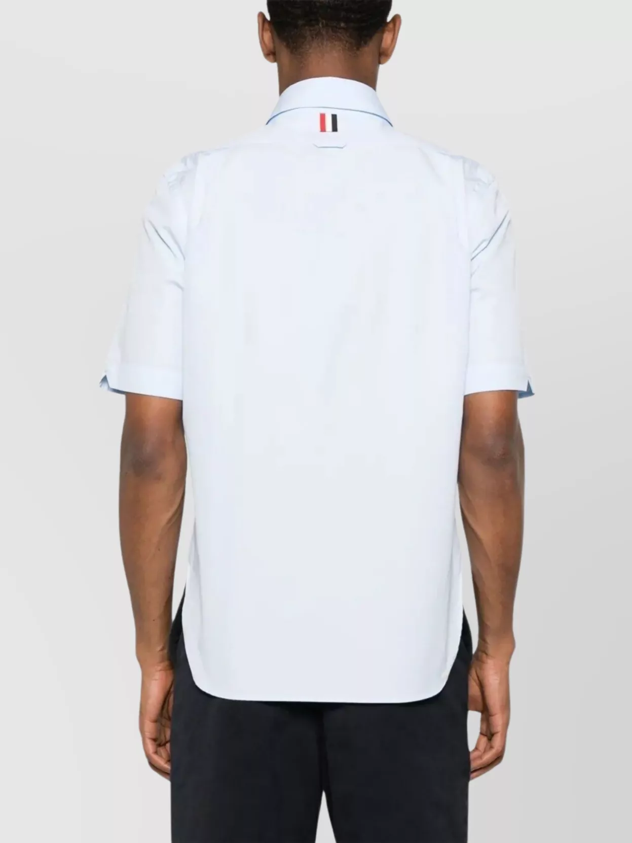 Thom Browne Mini Collar Shirt Asymmetric Hem Poppin