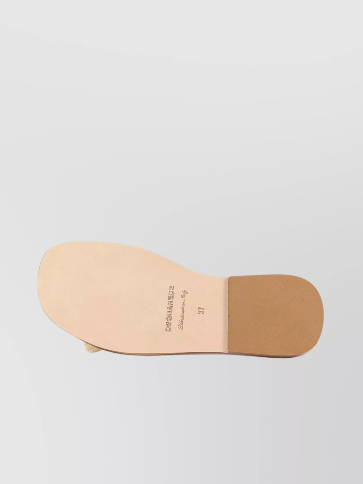 サンダル・ミュール DSQUARED2 Summer Lovers Natural rafia flat sandals Beige Dsquared2 Summer Lovers Natural Rafia Flat Sandals In