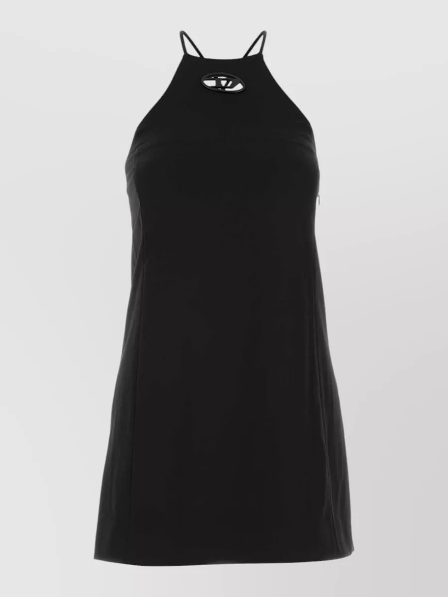 Diesel stretch halterneck cutout sleeveless mini dress