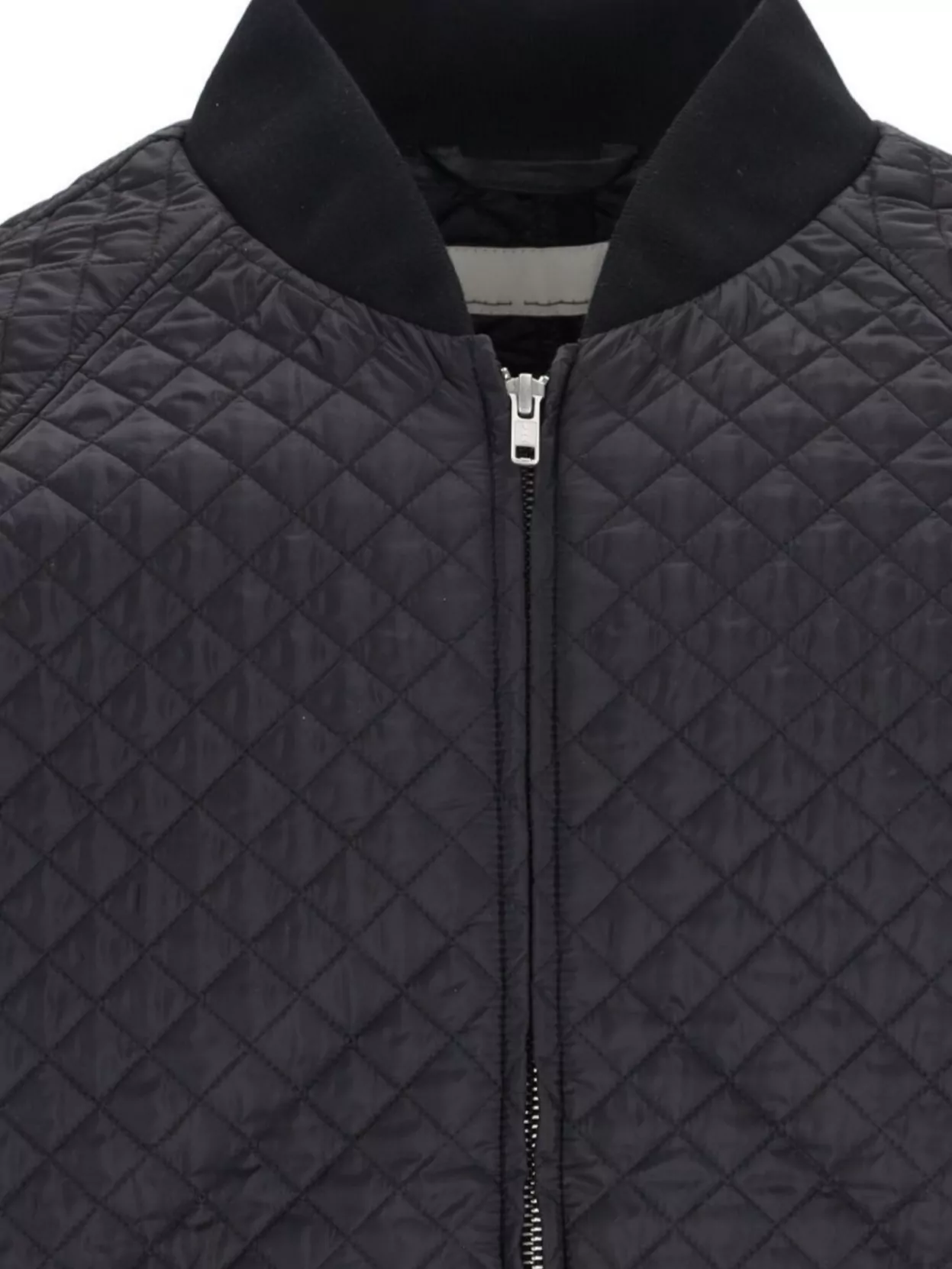Random Identities Quilted Jacket With Ribbed Cuffs And Hem