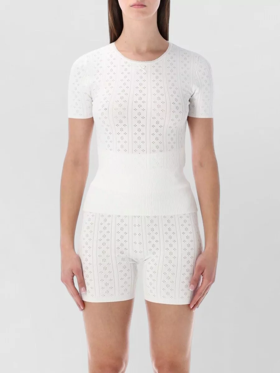 JW Anderson pointelle knit short-sleeve t-shirt