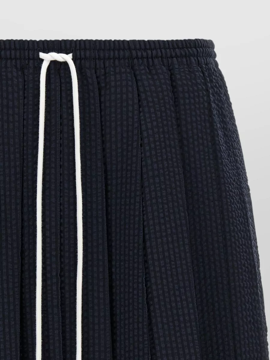 Thom Browne Wool Striped Pleated Mini Skirt