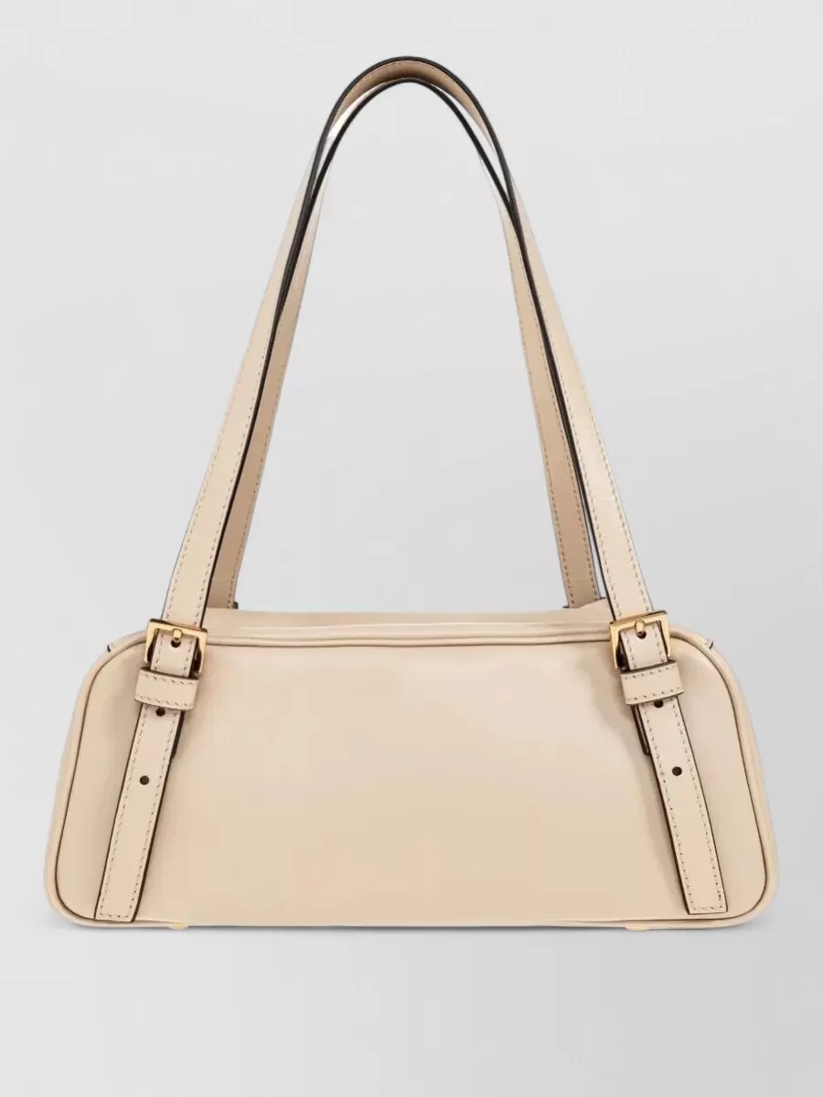 Versace Lamb Leather Shoulder Bag Adjustable Strap