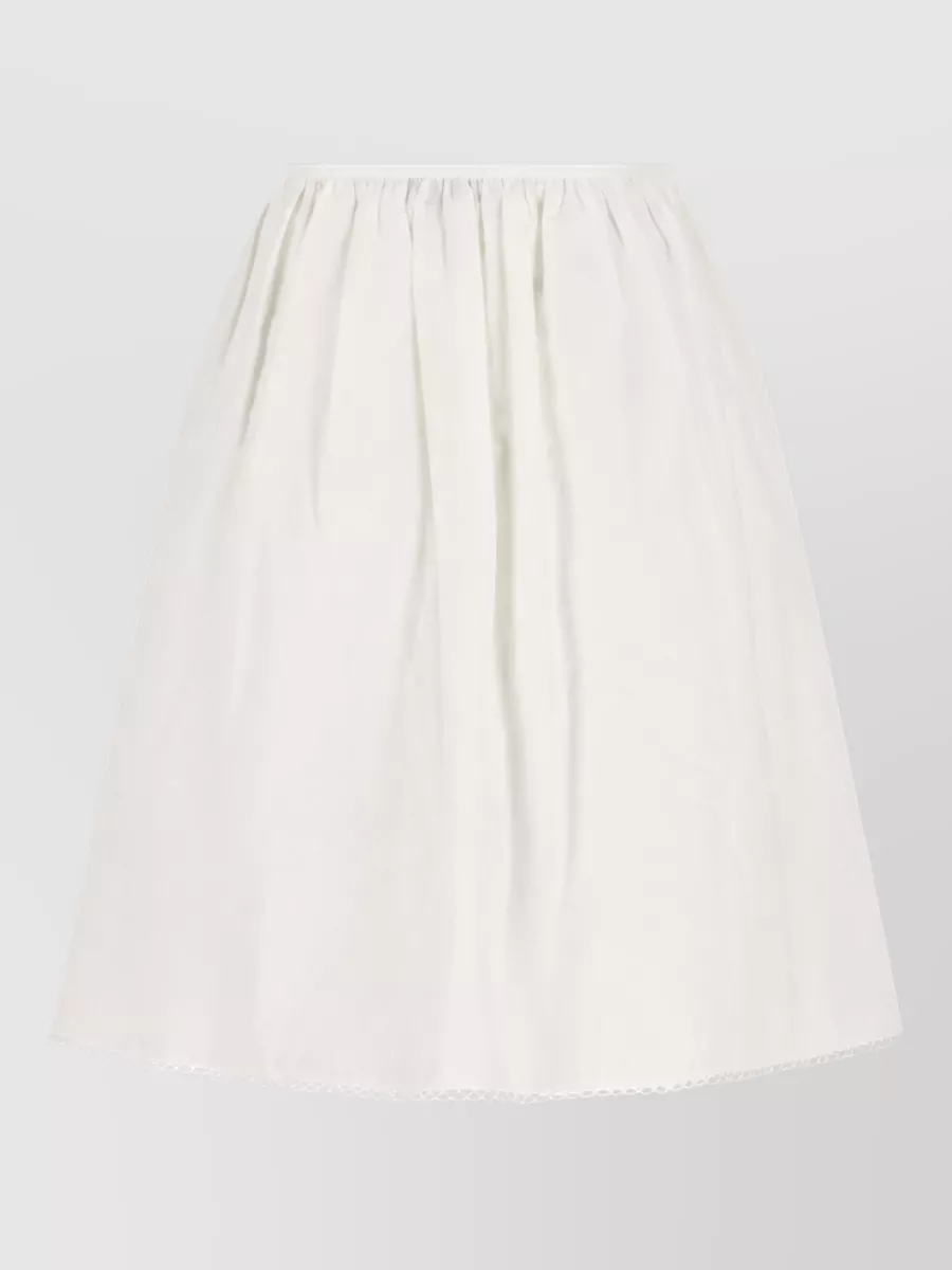 Miu Miu Linen Blend Midi Skirt