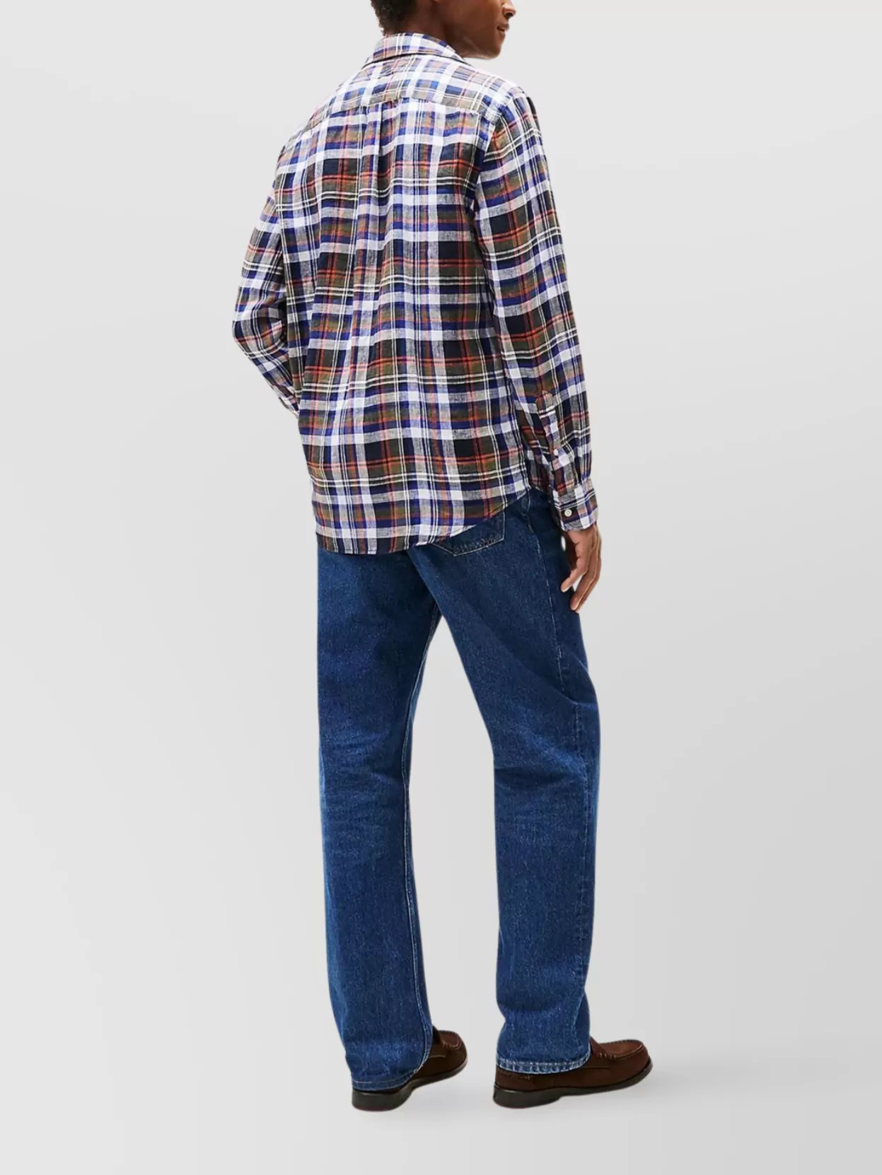 Tommy Hilfiger Linen Check Shirt With Chest Pocket