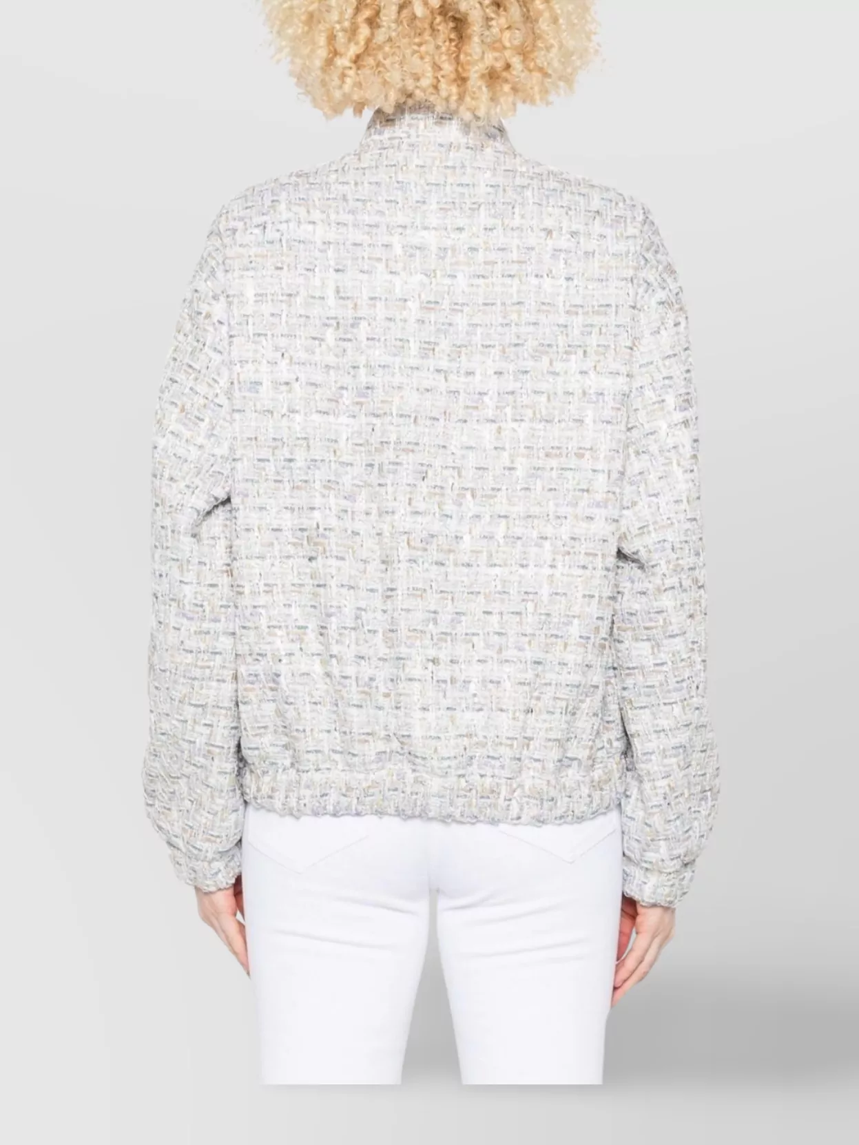 Iro Noemy Tweed Texture Cotton Jacket With Welt Pockets