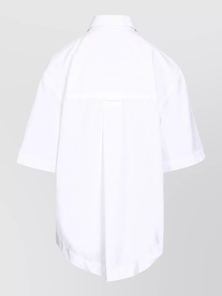 Ami Paris Cotton Wide Short-Sleeve Shirt