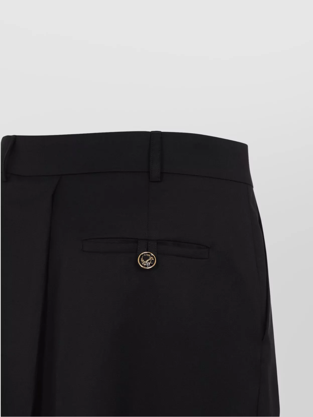 Moschino High-waisted Black Maxi Skirt With Pleated Design