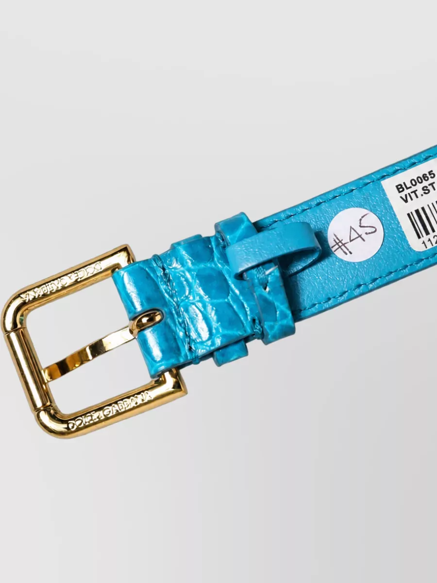 Dolce&Gabbana Embossed Leather Belt