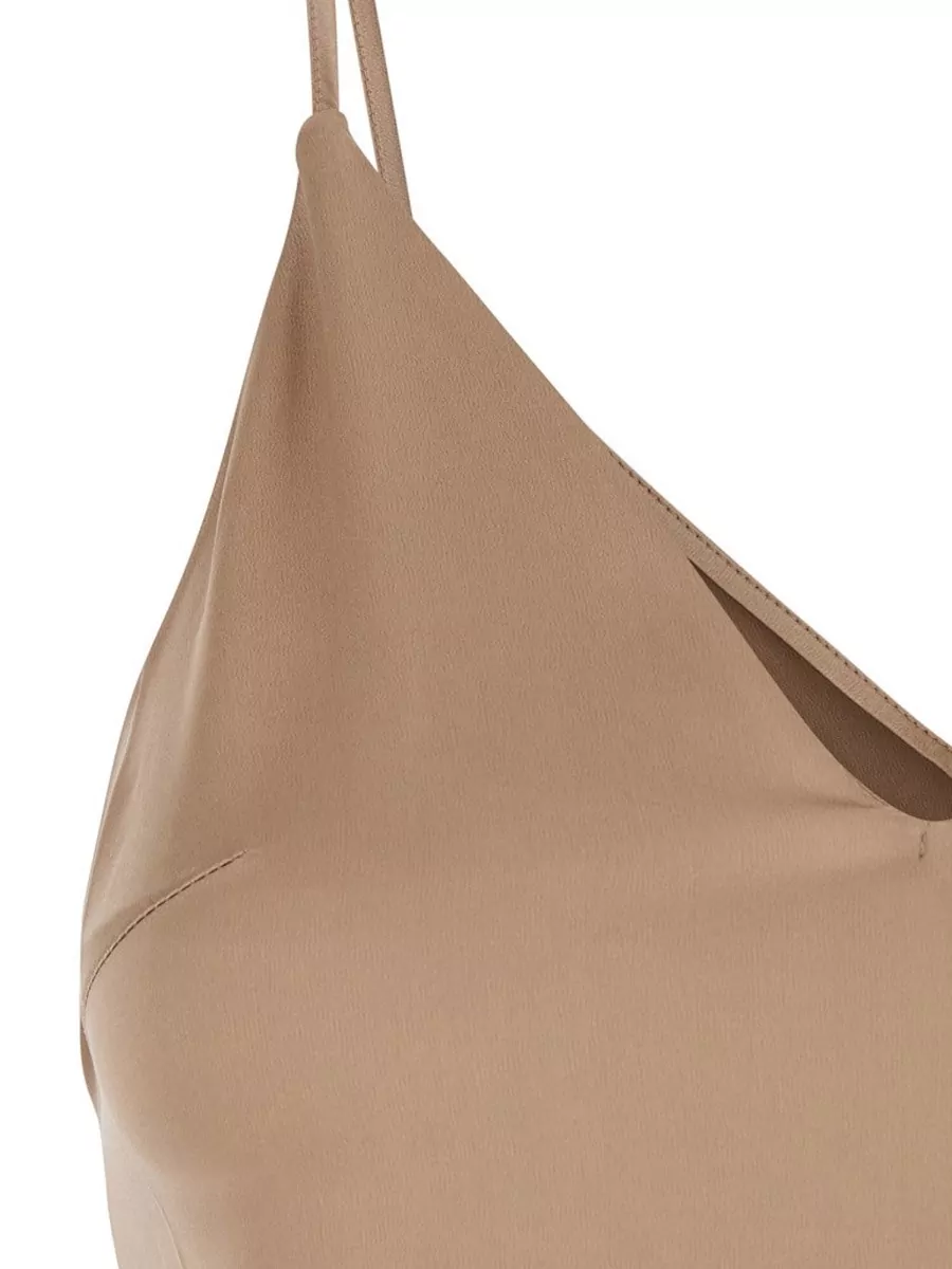 Brunello Cucinelli V Neck Top Sleeveless Spaghetti Straps