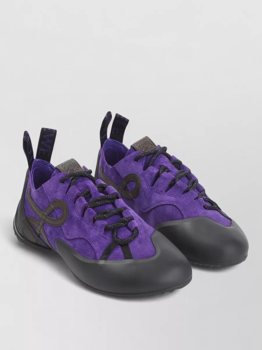 Loewe leather lace-up sneakers
