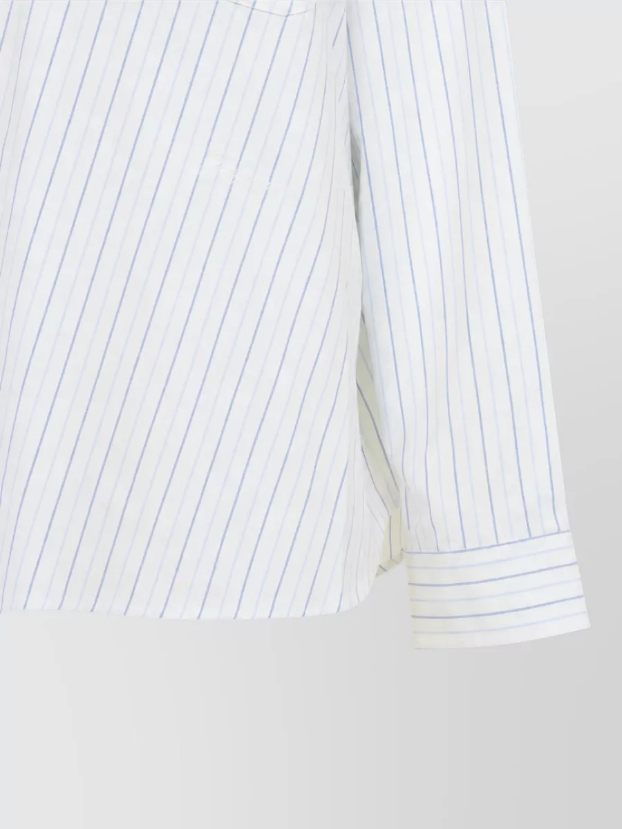Jacquemus Striped Oversized Asymmetric Cotton Shirt