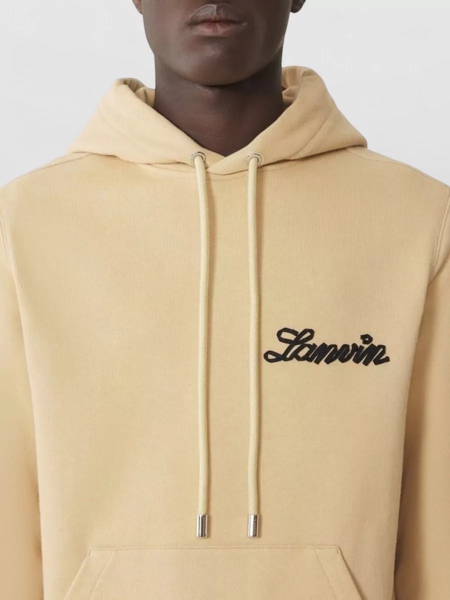 Lanvin Cotton Logo-Detail Hooded Sweatshirt