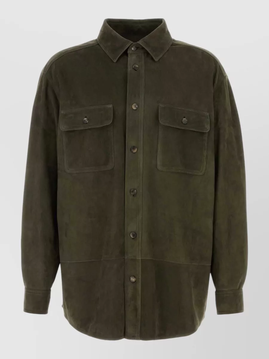Loewe suede shirt jacket
