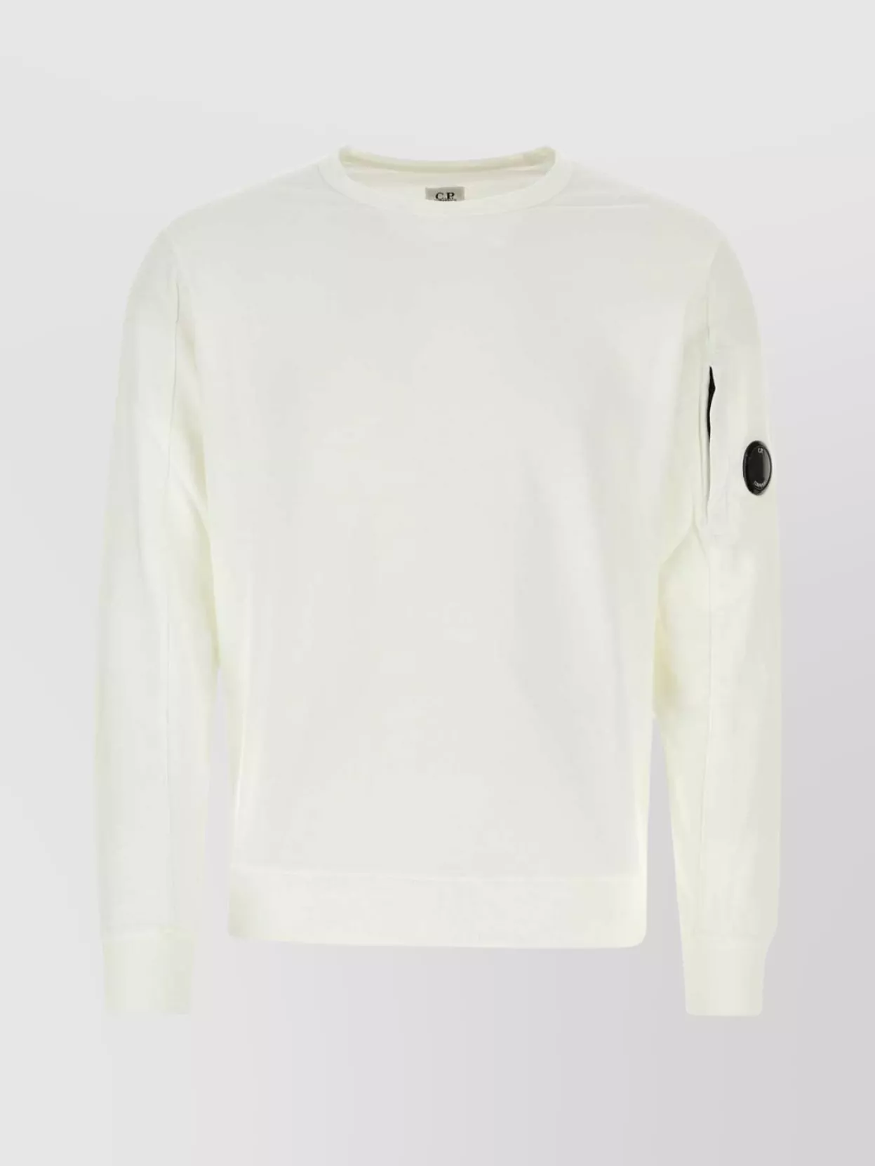 Shop C.p. Company Cotton Crew Neck Sweatshirt With Patch Detail