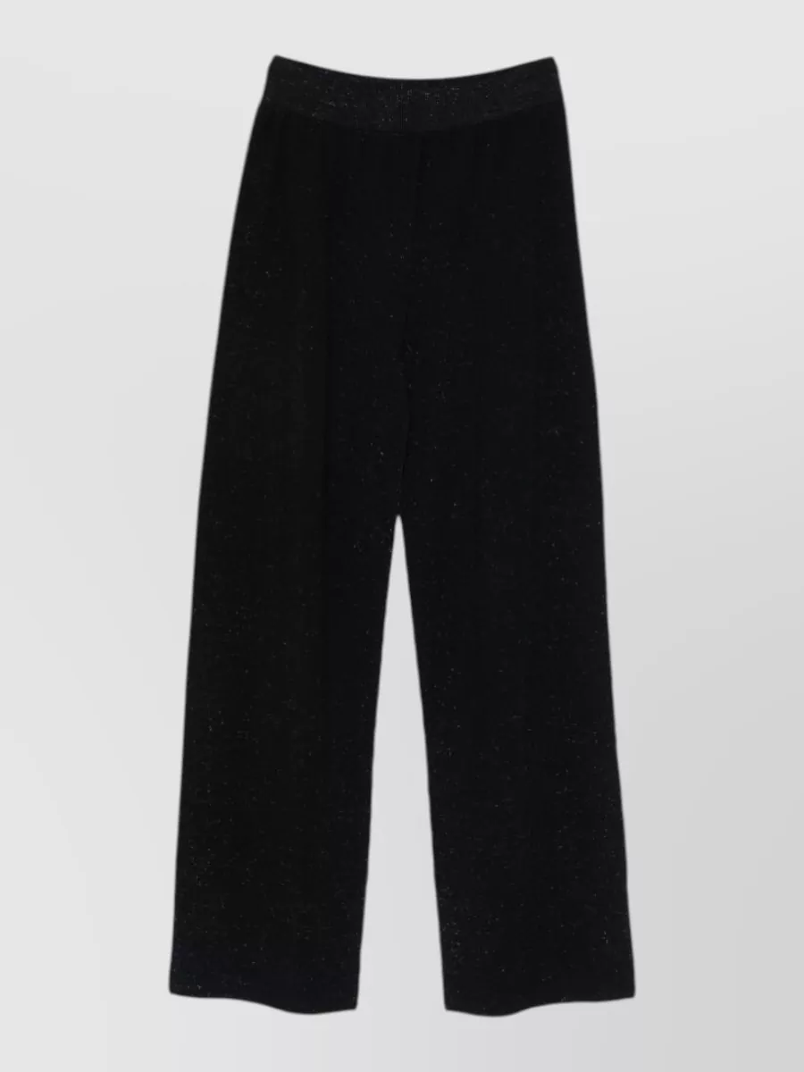 Fabiana Filippi Cotton wide-leg trousers — The pearl wide-leg trouser keeps the palette light against the midnight knit while its fluid, skirt-like drape mirrors the tank’s shimmer for refined warm-weather dressing.
