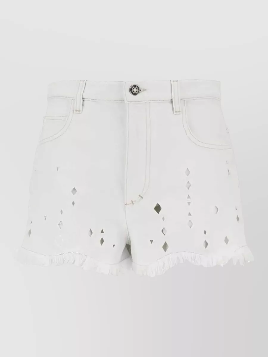 Isabel Marant cotton cutout cropped shorts