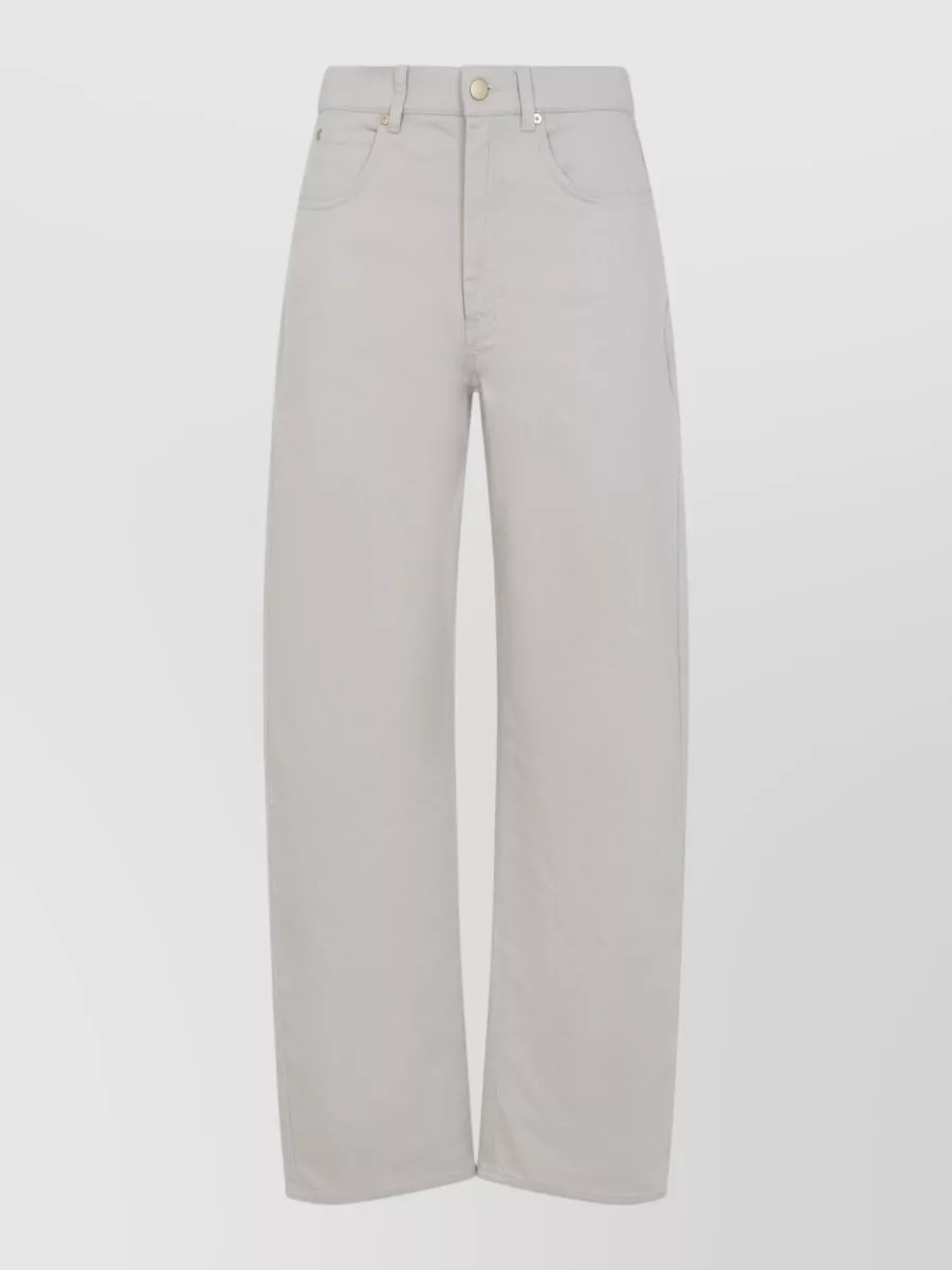 S Max Mara cotton mid-rise barrel-leg trousers