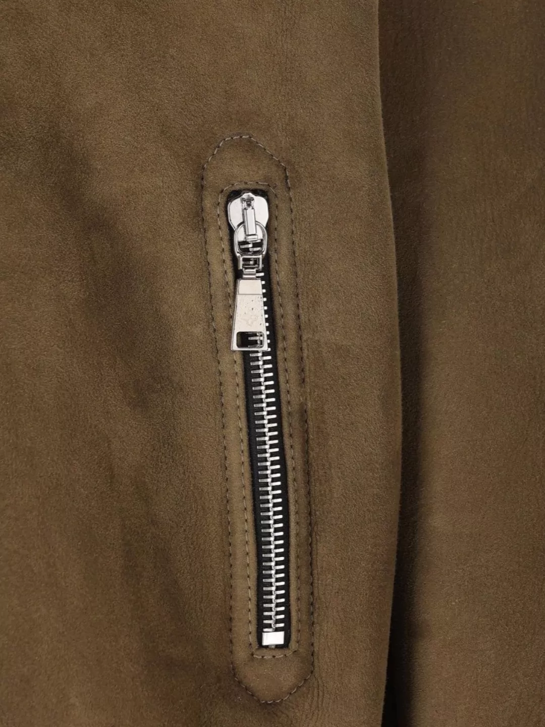 Tagliatore Stretch Knit Cuff Jacket With Shearling Collar