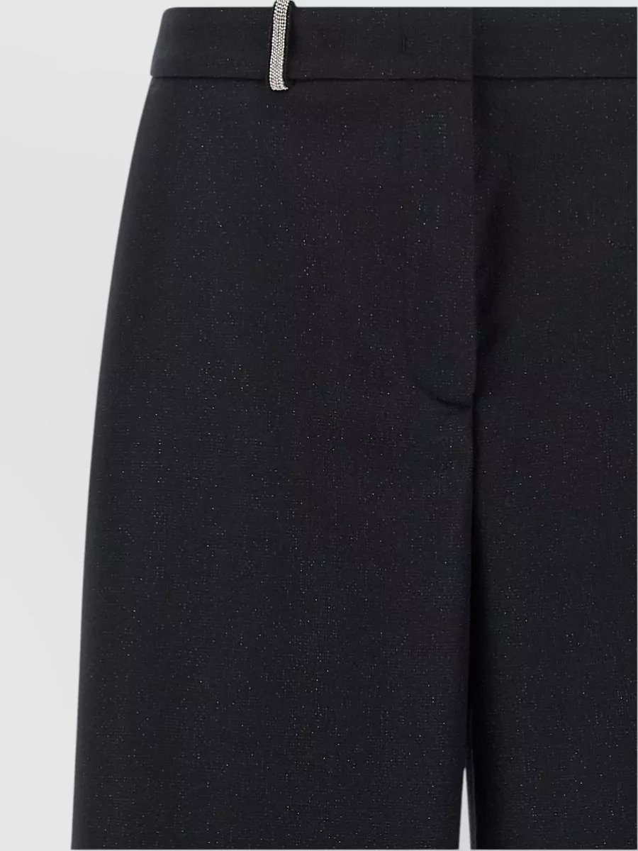 Peserico Virgin Wool High-Rise Wide-Leg Suit Trousers