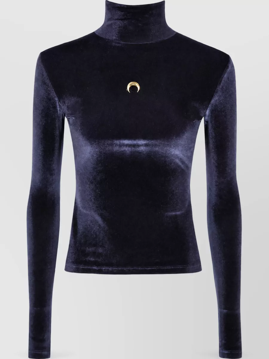 Marine Serre Velvet long-sleeve top