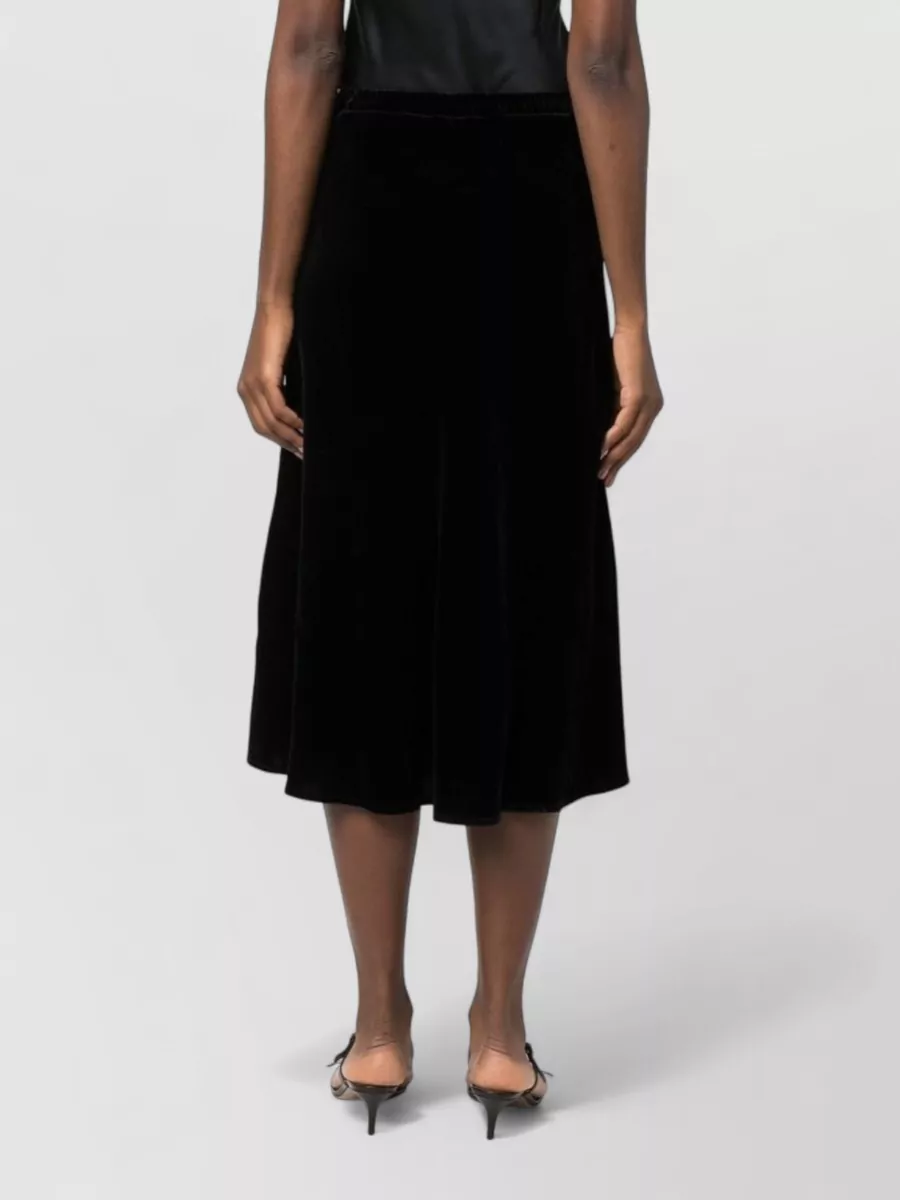 Gold Hawk Velvet Maxi Skirt