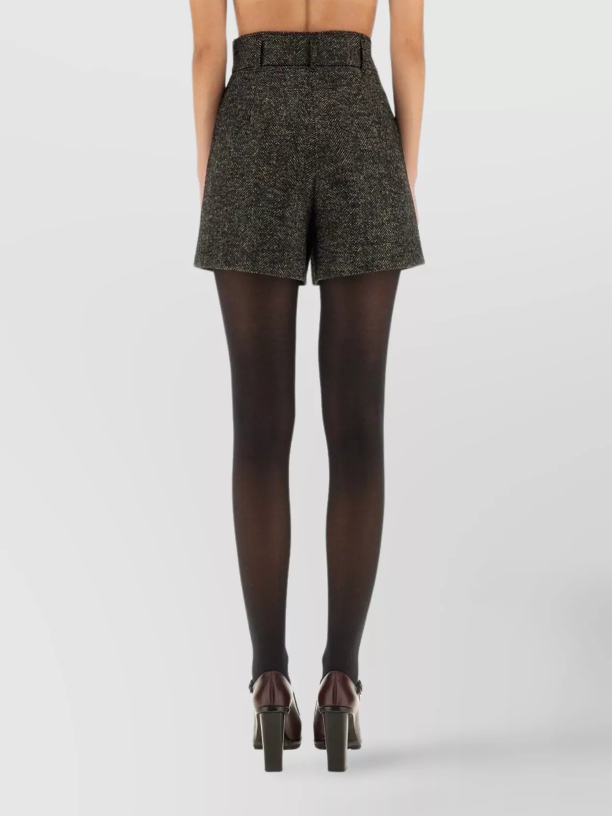 Max Mara High Waist Shorts Zip Pockets