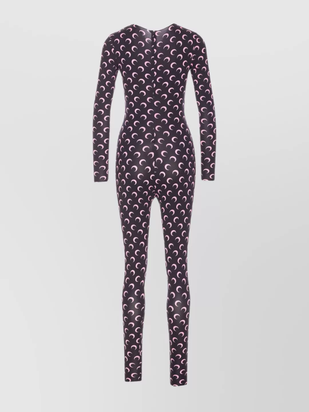 Marine Serre Moon Print Long Sleeve Stretch Dress