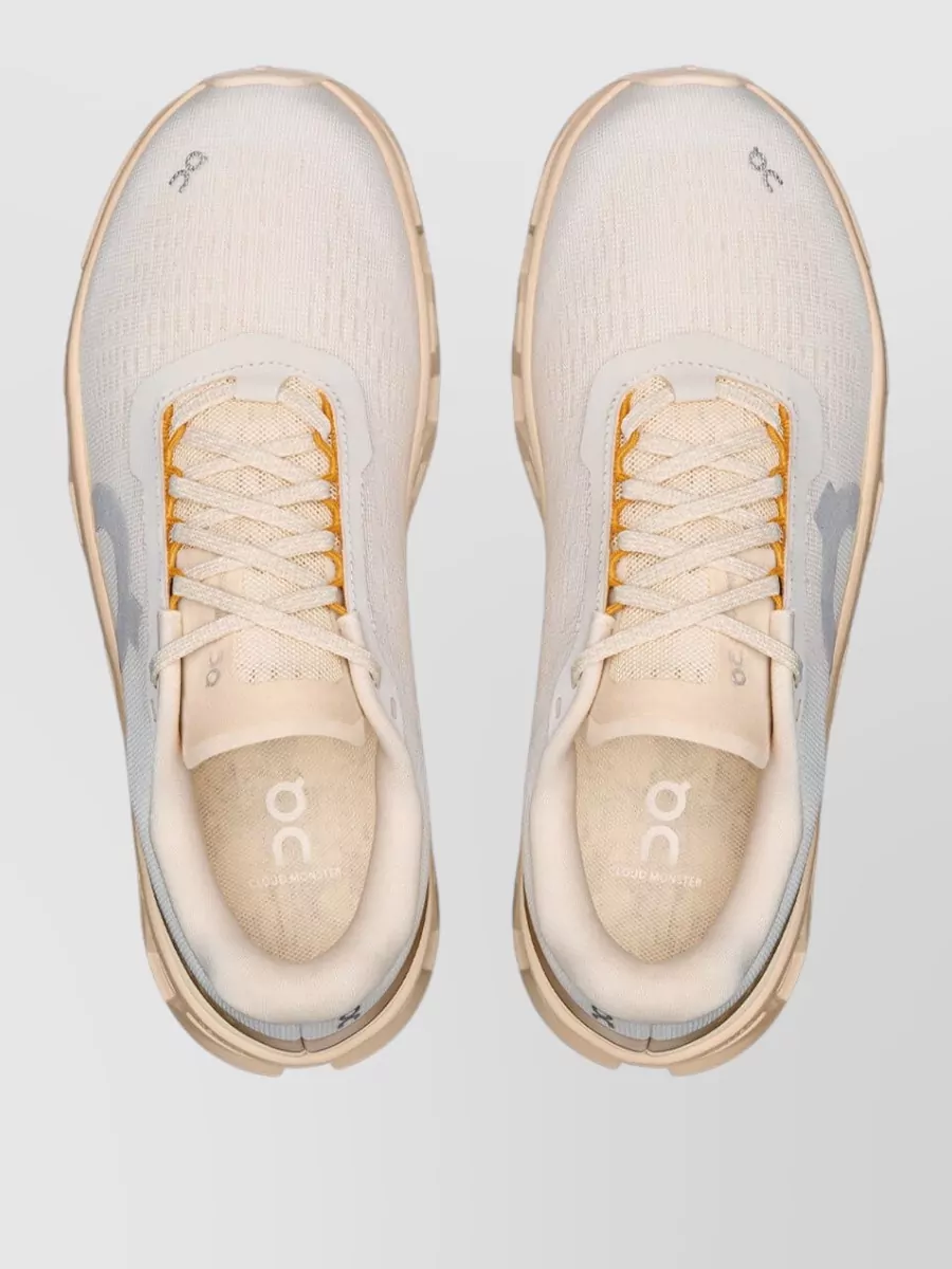 On Cloudmonster Mesh Upper Rubber Outsole Sneakers