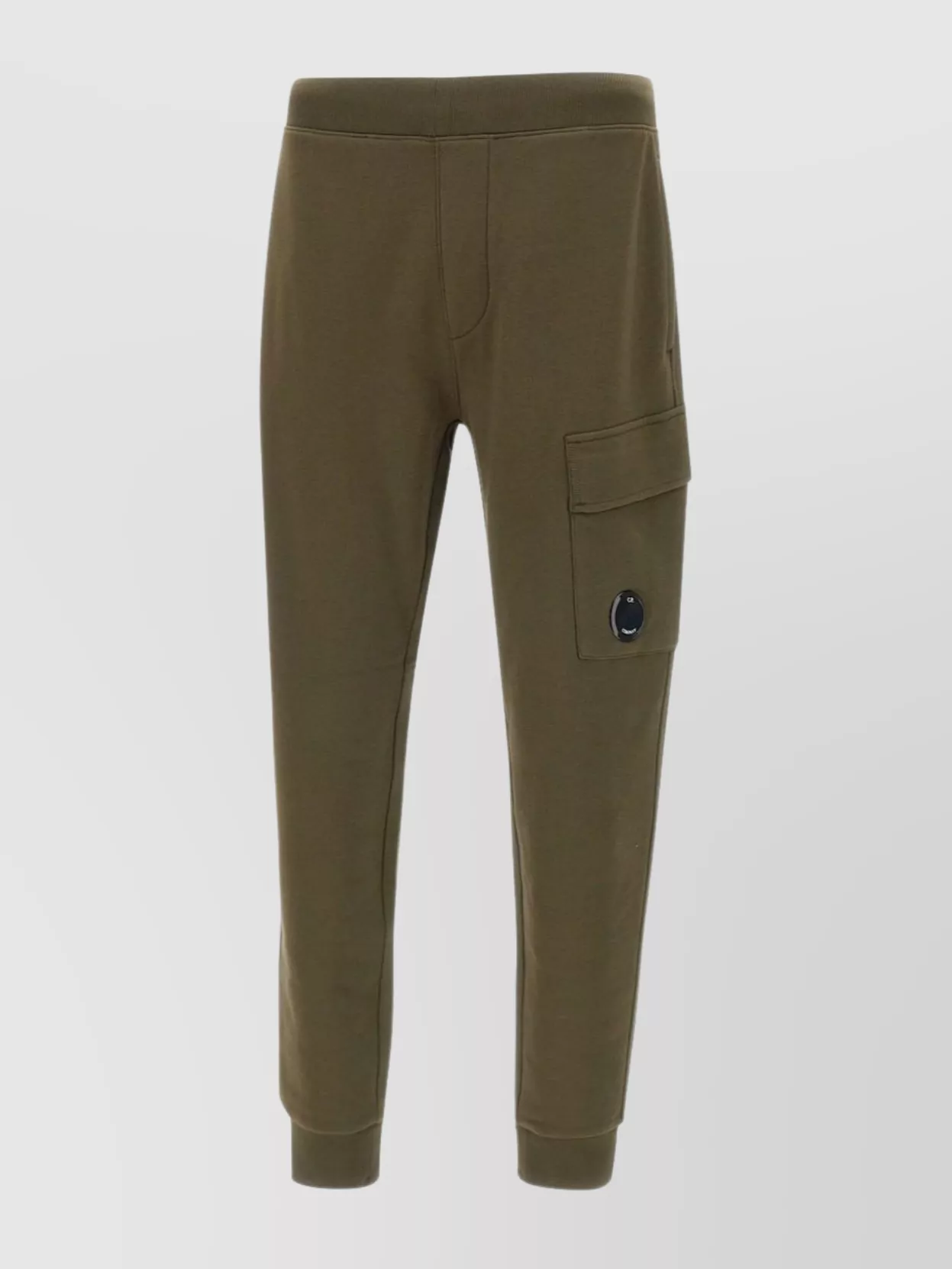 Shop C.p. Company Cotton Joggers With Cargo Pocket And Ribbed Cuffs