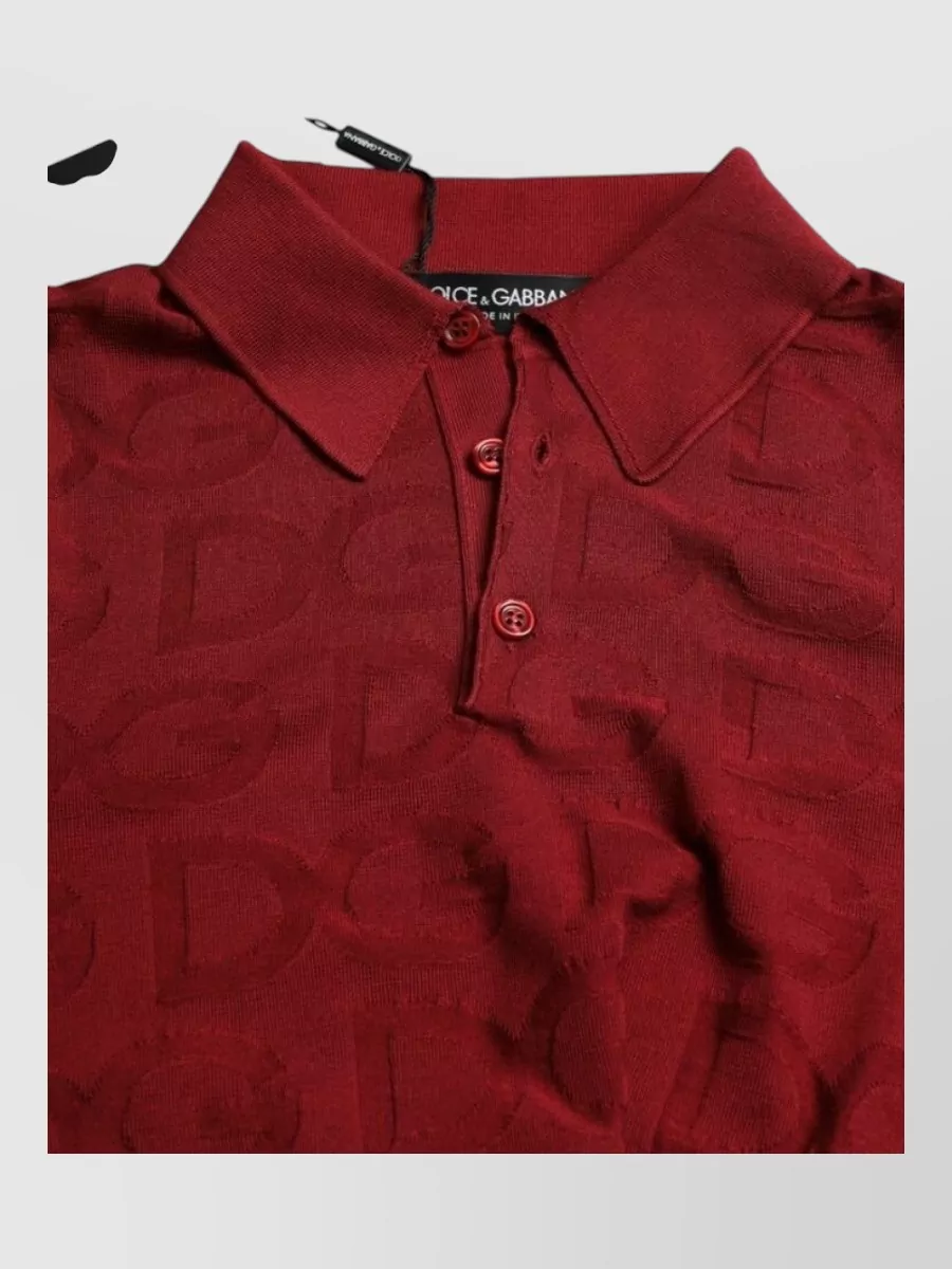 Dolce&Gabbana Silk Short-Sleeve Polo Shirt