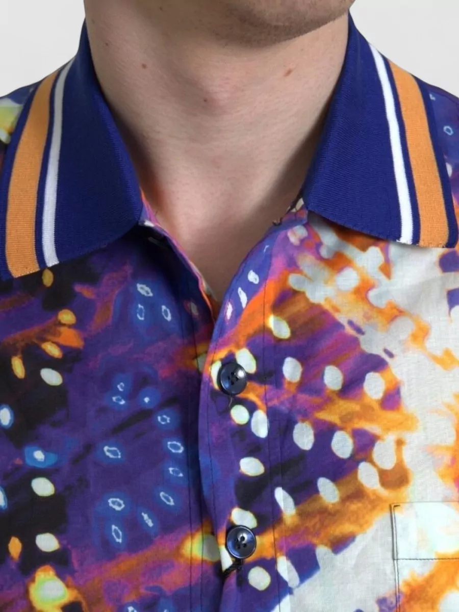Dolce&Gabbana Printed Cotton Polo Shirt