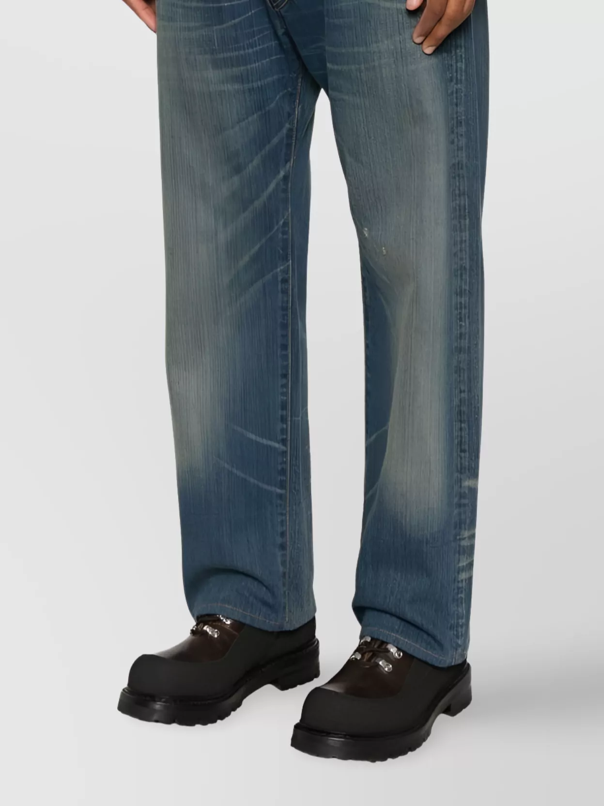 Junya Watanabe Straight Leg Trousers With Drawstring And Five Pockets