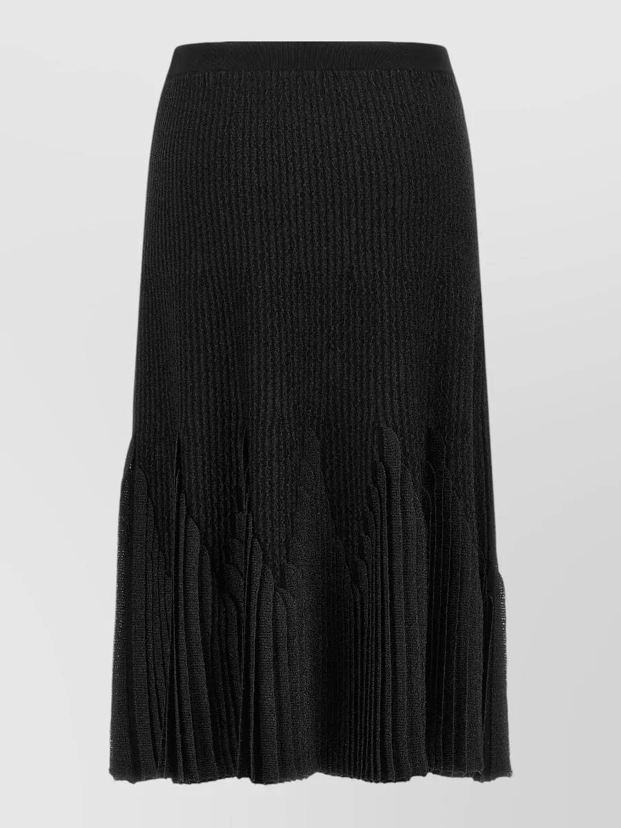 Elisabetta Franchi ribbed pleated midi skirt