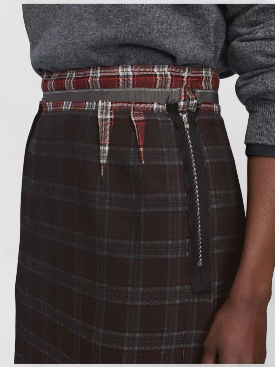 Maison Margiela Checked Midi Skirt