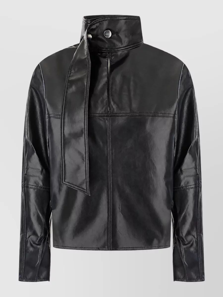 Agolde leather single breasted coat